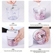 Portable electric garlic grinder with mini USB for chopping vegetables and garlic in the kitchen