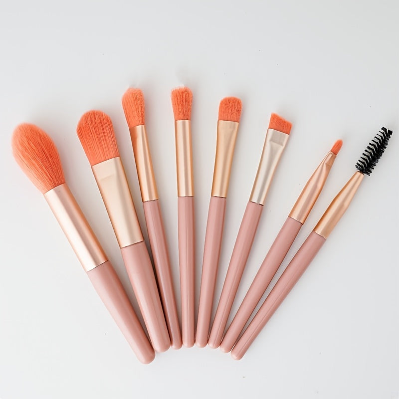 Women Mini Makeup Brush Set with Storage Bag Soft Hair for Face Eyes