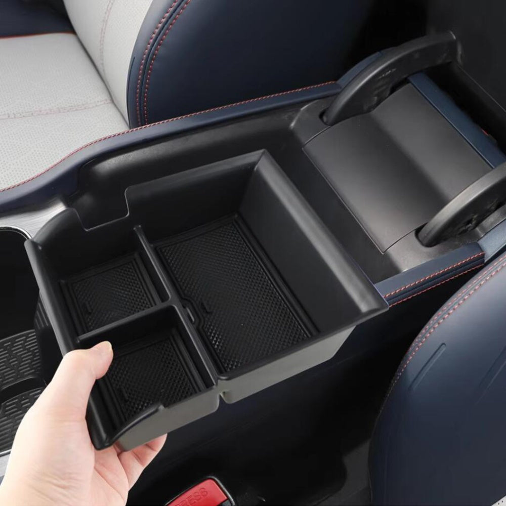 Car Center Console Storage Tray for 2022-2024 Models Black Plastic