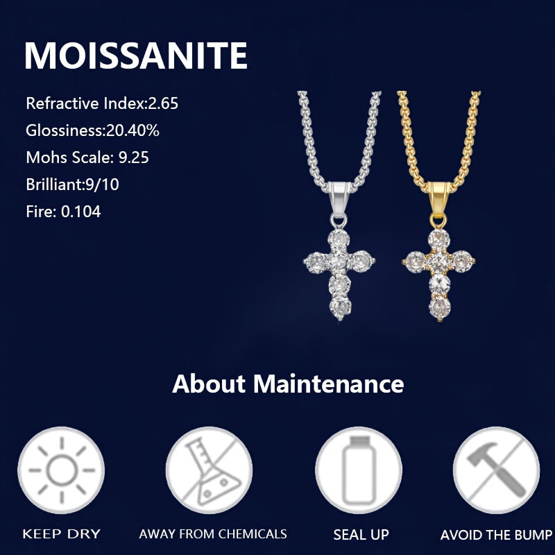 Sterling Silver Moissanite Ruxi Taxtali Uzukli Zanjir 0.6 Karat Vintage uslub