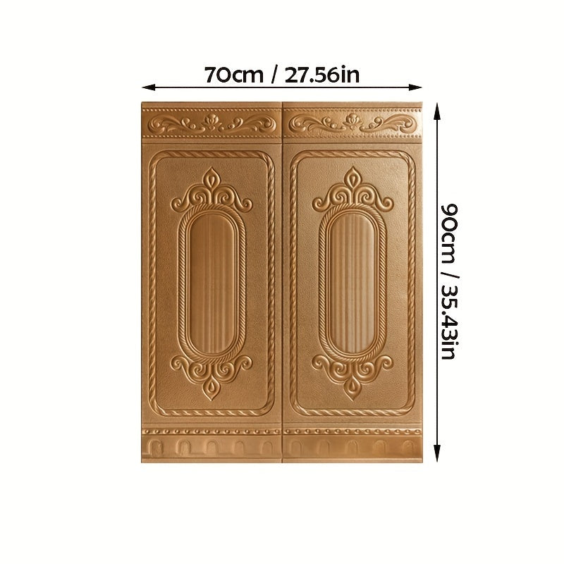 5 Pack 3D Self-Adhesive Waterproof Wallpaper Panels for Living Room Bedroom Hallway 70x90cm