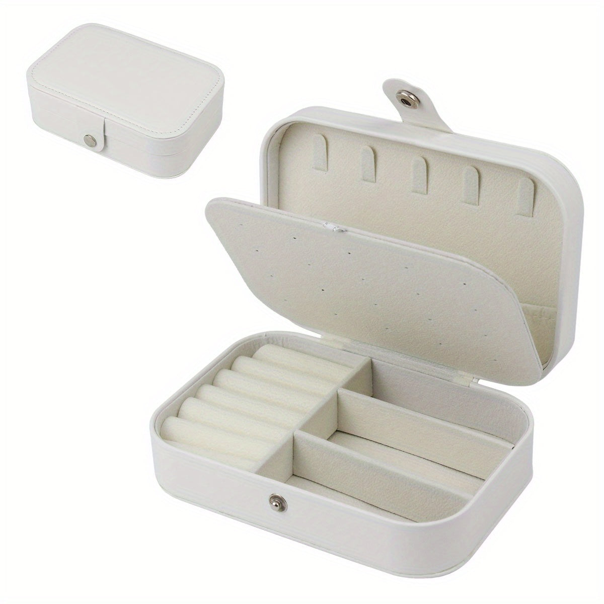 Компактная коробка для хранения украшений для колец, ожерелий и гвоздиков, органайзер для путешествий