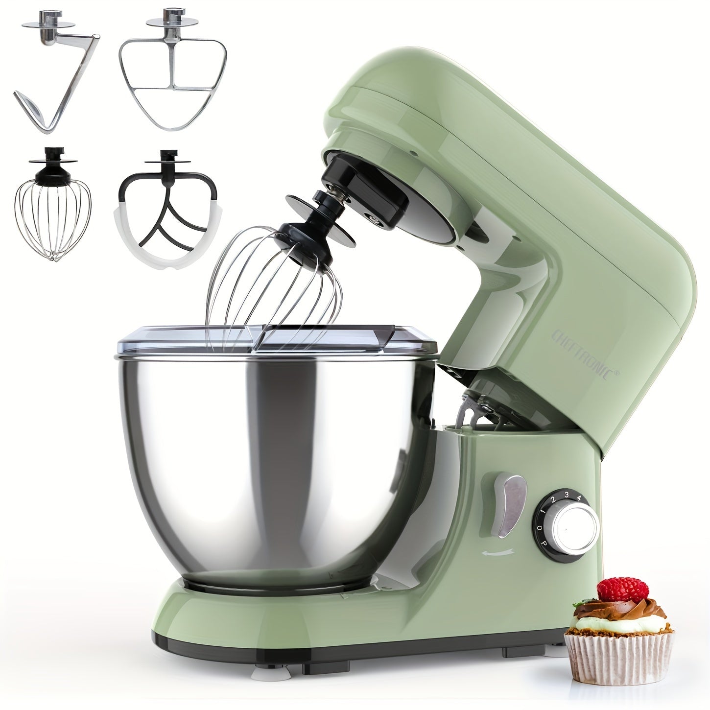 5L Electric Stand Mixer 1300W Tilt-Head Kitchen Appliance with Dough Hook Whisk