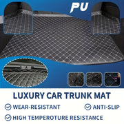 Luxury Faux Leather Trunk Mat for SUV All-Weather Durable Easy to Clean
