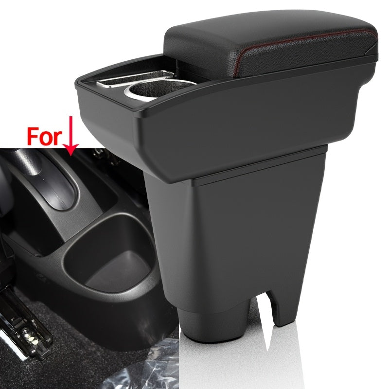 Qora ABS ikki qavatli avtomobil qo‘ltiq qutisi va telefon stakan tutqichli avtomobillar uchun