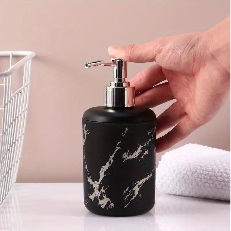 Marble Textured Soap Dispenser 1/2 Gallon Reusable Bathroom Kitchen