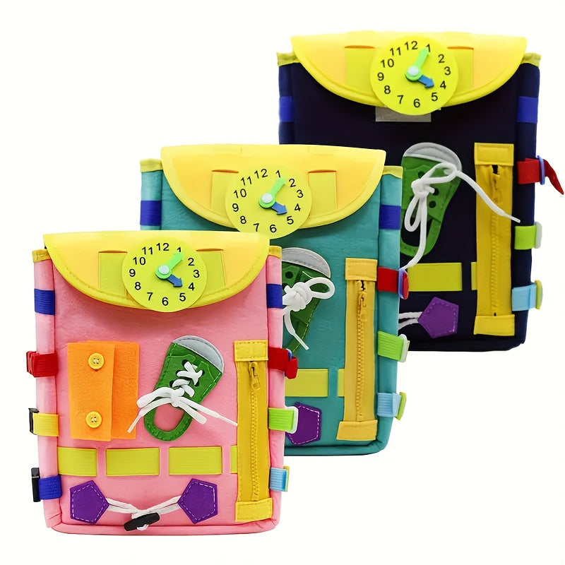 Educational Activity Pack for Ages 0-3 with Buckles Zippers and Felt Materials