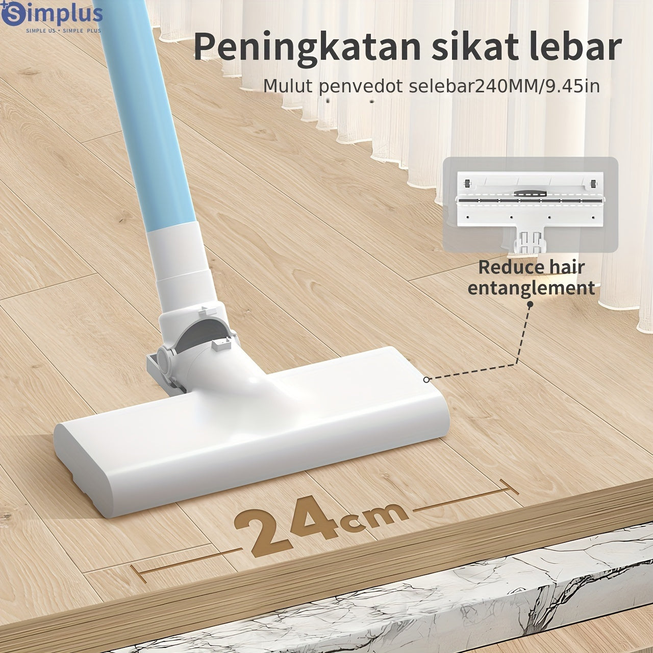 Wired Household Vacuum Cleaner 16000PA Suction 220V 0.4L Dust Cup