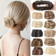 Women Synthetic Hair Bun Ponytail Extension 3-Inch Elastic Donut for Casual and Party Wear