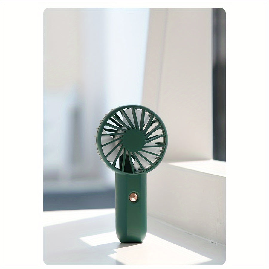 Mini Handheld Fans Set USB Rechargeable Portable Plastic Button Control Indoor Outdoor