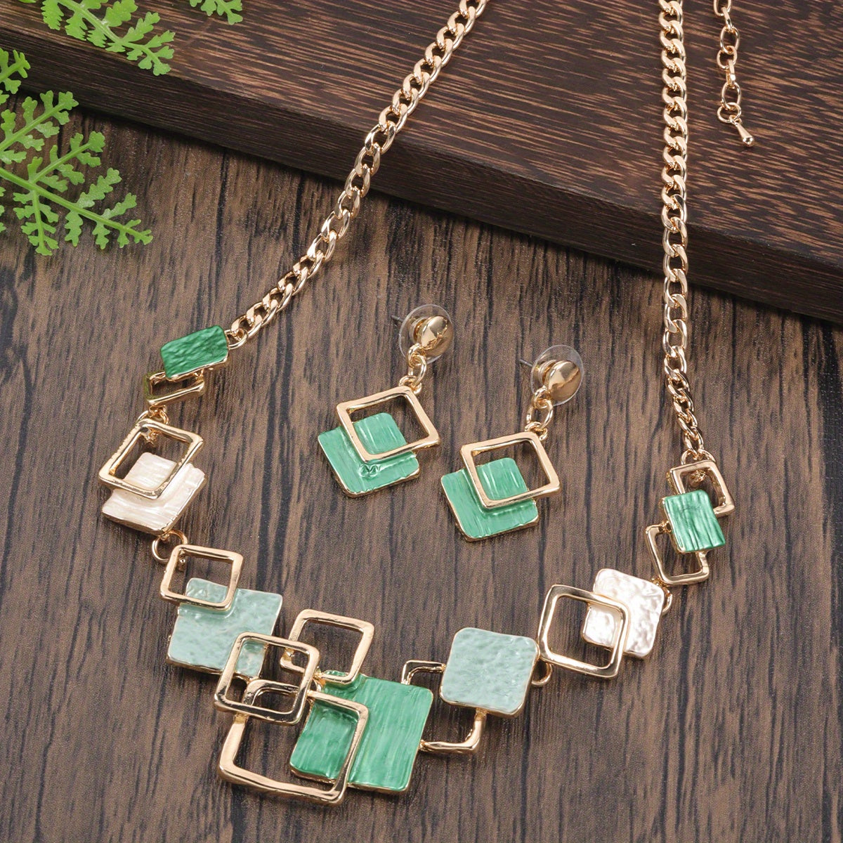 Luxury Bohemian Jewelry Set for Ladies Party Necklace and Earrings