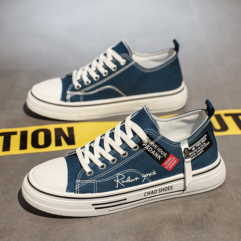 Men's Canvas Sneakers Low Top Casual Shoes for Outdoor Spring Summer