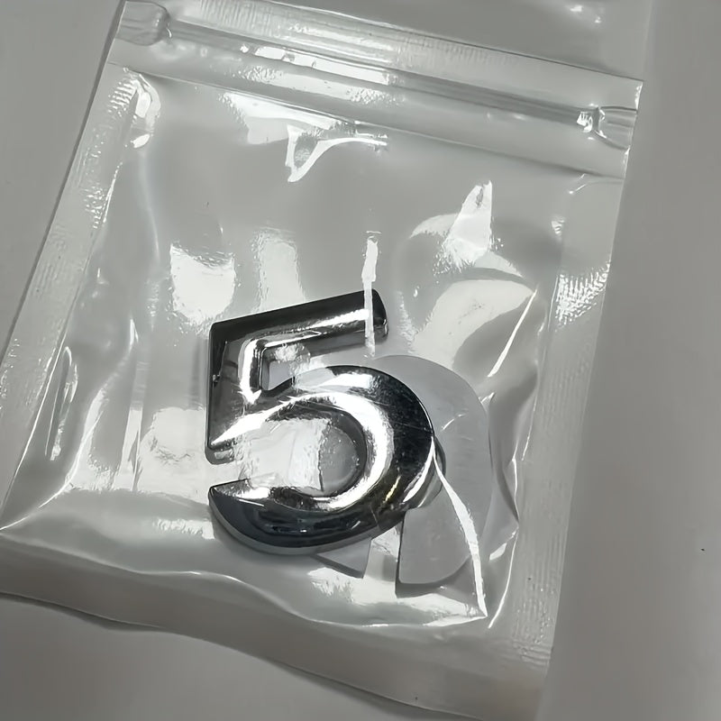 3D металлическая алфавитно-цифровая автомобильная наклейка с отражающим серебристым покрытием, долговечный акцент на кузов