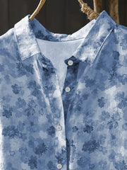 Women's Plus Size Printed Long Sleeve Shirt Fashion Casual Comfortable