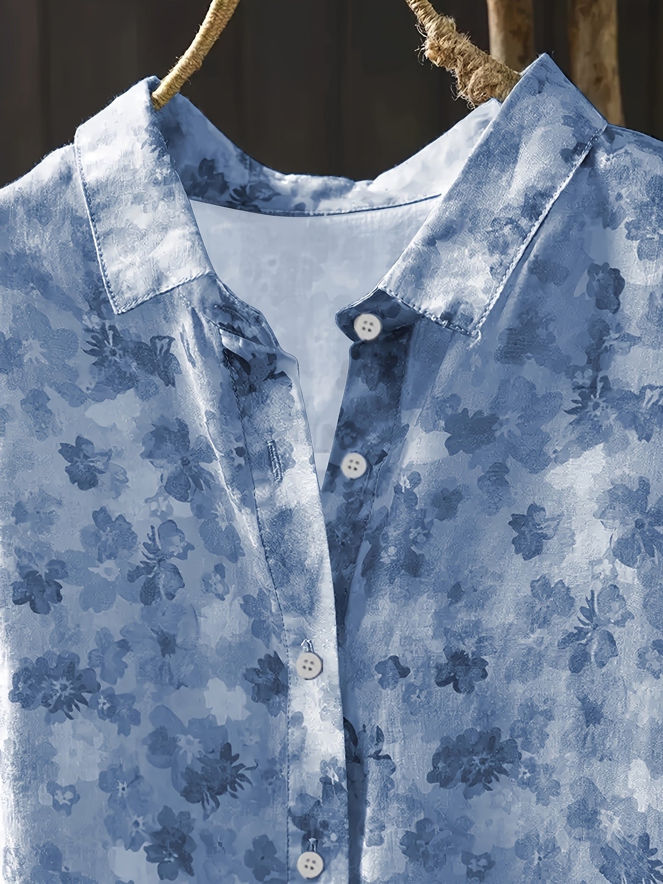 Women's Plus Size Printed Long Sleeve Shirt Fashion Casual Comfortable