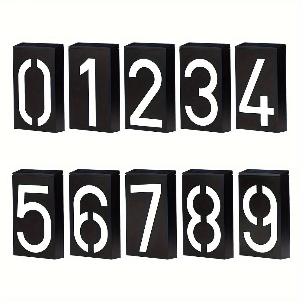 Luz de número de casa solar LED para exteriores, a prueba de agua, señal de dirección, iluminador de pared para jardín y patio