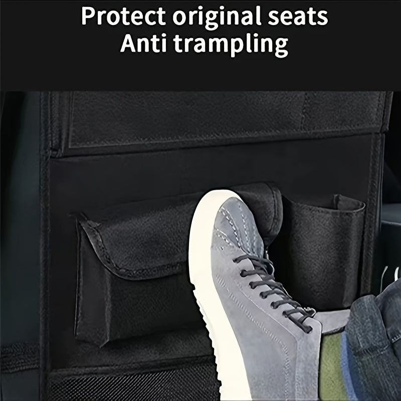 Universal Car Seat Organizer with Tablet Holder Foldable Storage Multi-Pocket