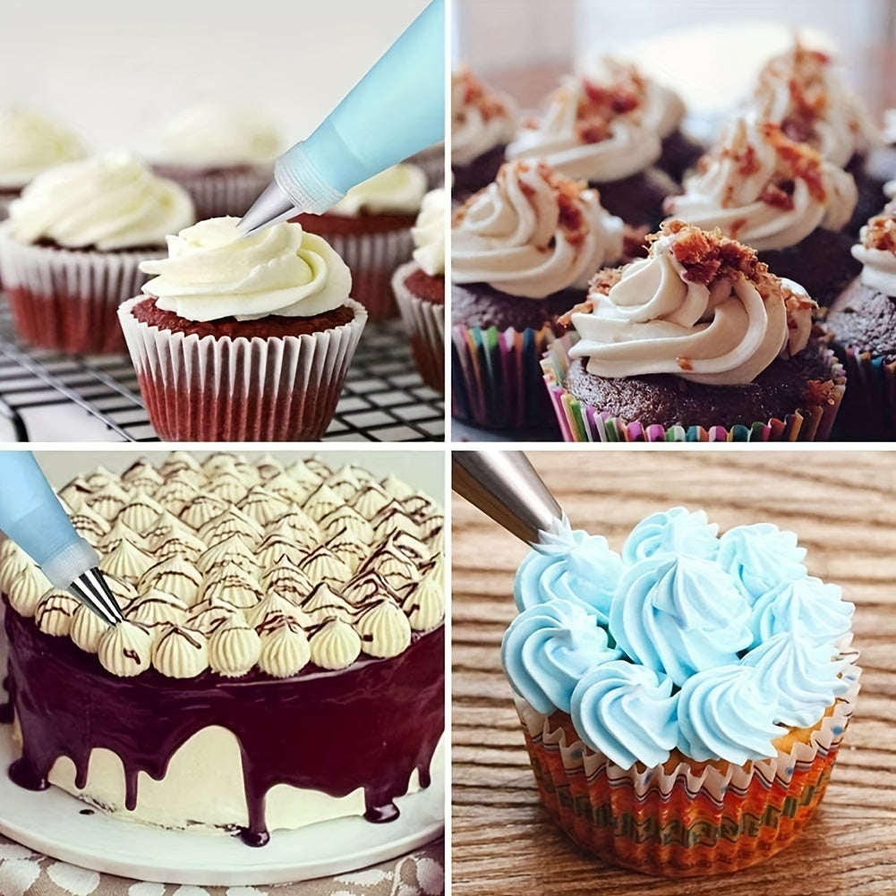 Set of 4 Stainless Steel Pastry Tips Icing Nozzles for Cake Decorating Baking