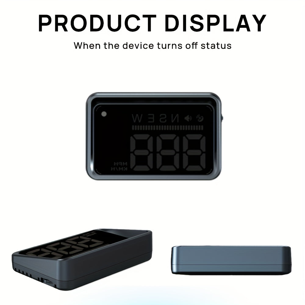Universal Digital Speedometer HUD for Cars with Speed, Compass, LED Atmosphere Light
