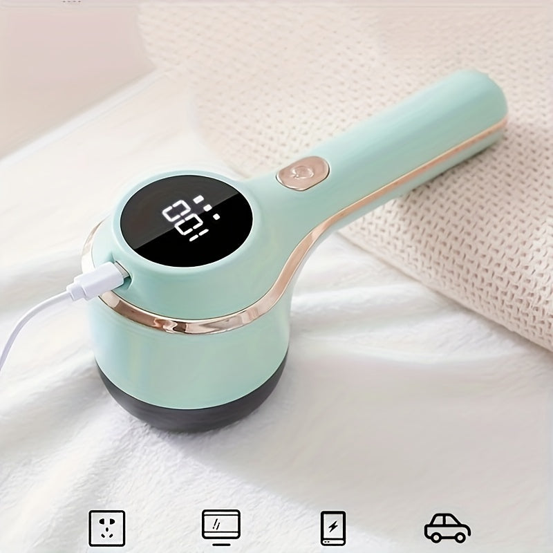 Kiyim va mebel uchun elektr soch to'plarini olib tashlovchi, USB orqali zaryadlanadigan va portativ