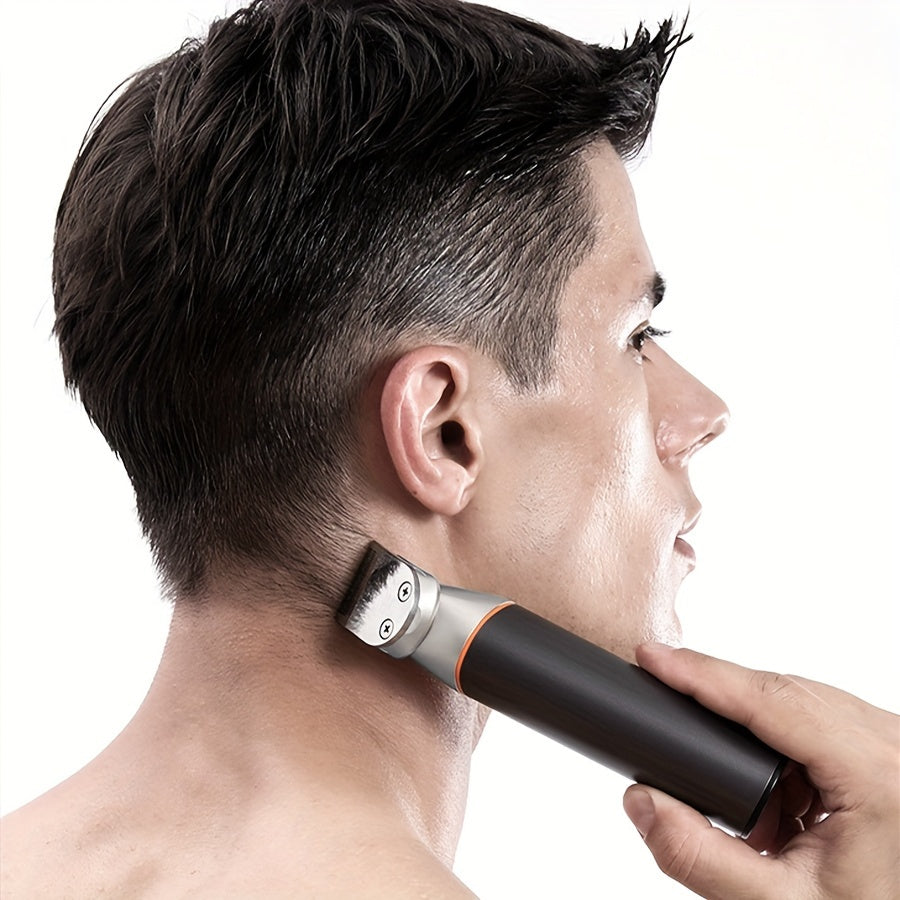 Kit de recortadora de cabello con pantalla LED, maquinilla de afeitar de lámina, recortadora de nariz y barba, carga USB, 1 set