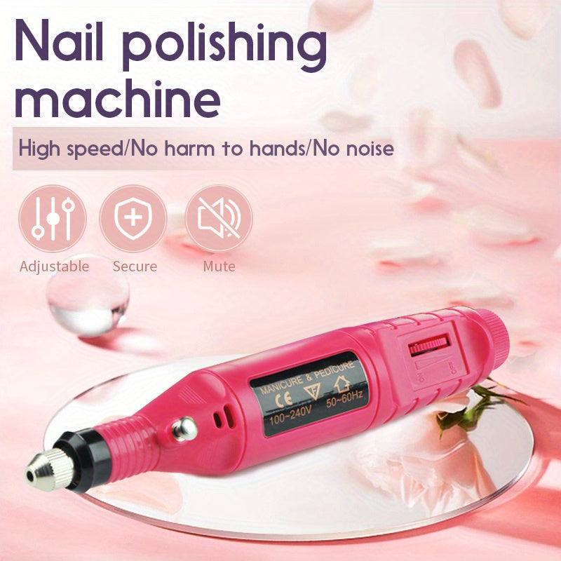 USB Powered Nail Drill Kit for Manicure Pedicure Foot Care Hypoallergenic Bits