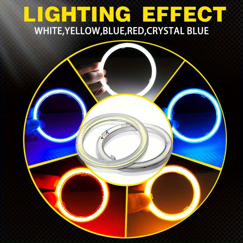 2pcs 70mm Car Motorcycle Angel Eyes LED Halo Ring Lights Decorative Lights