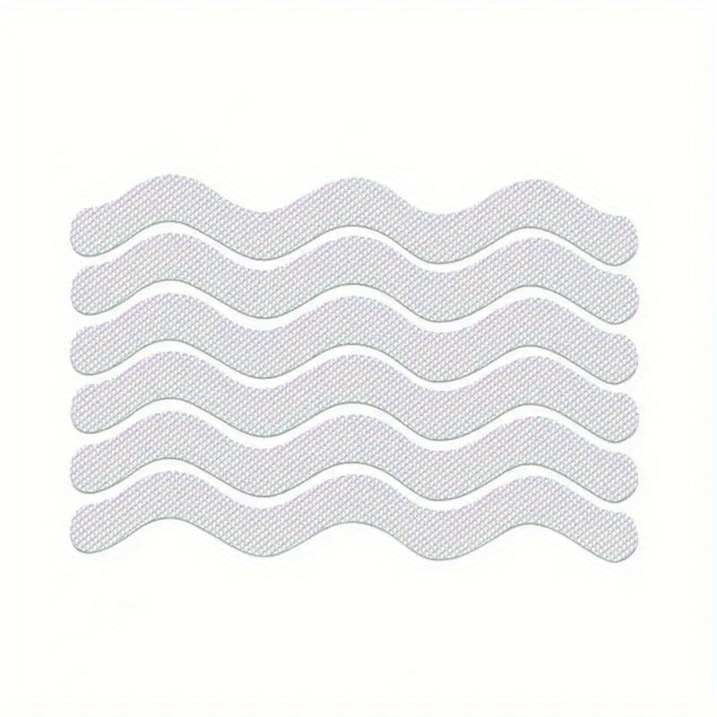 6/12pcs Anti-slip Bathroom Tub Safety Stickers S Shape Shower Slip Strips