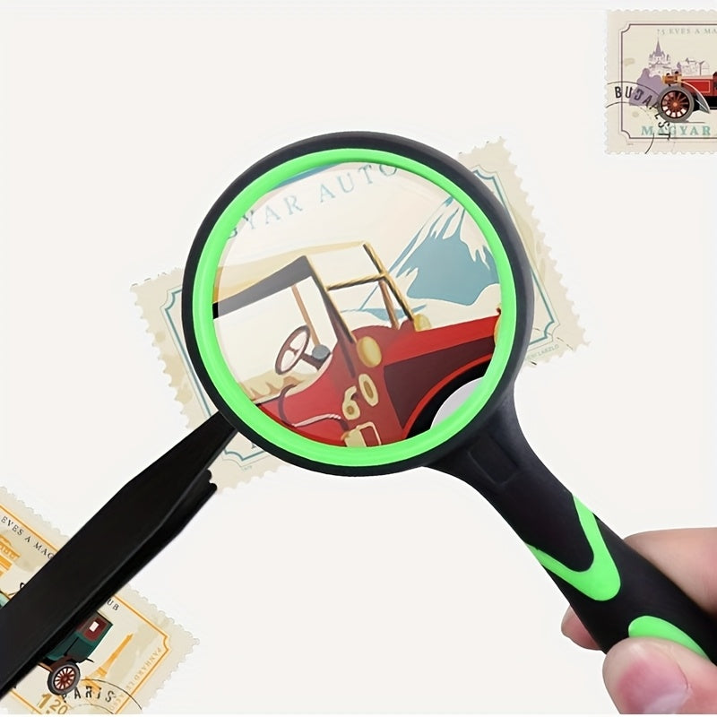 Handheld 30X Magnifying Glass for Reading Maps Science Education Elderly Kids 50mm 65mm 75mm 100mm