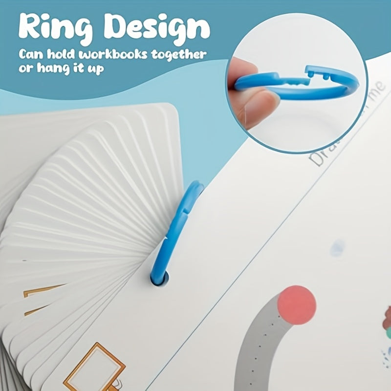 32 Reusable Educational Practice Books with Erasable Writing Pads for Ages 3-6