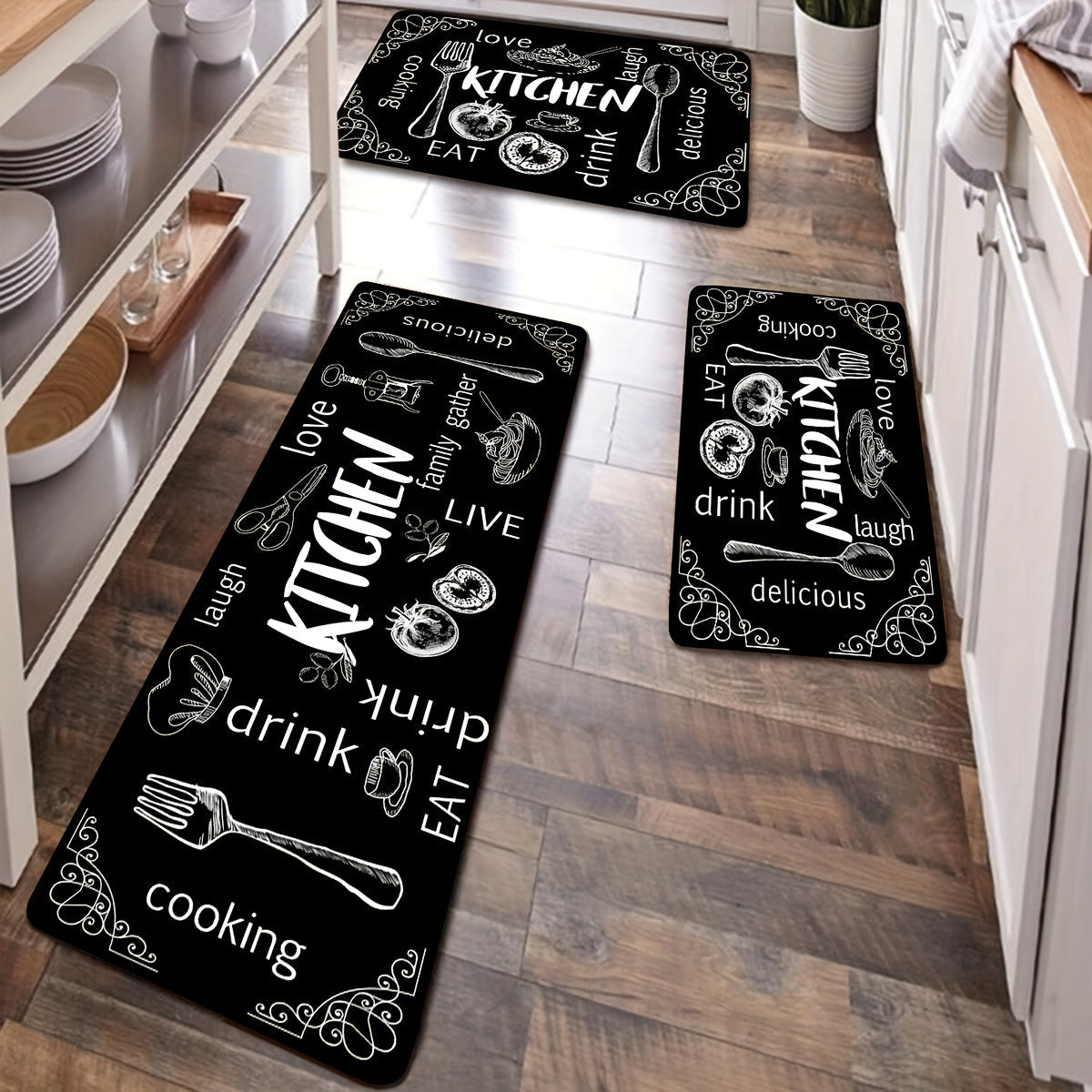 Anti Fatigue Kitchen Mat Non-Slip Cushioned Waterproof Durable Rug