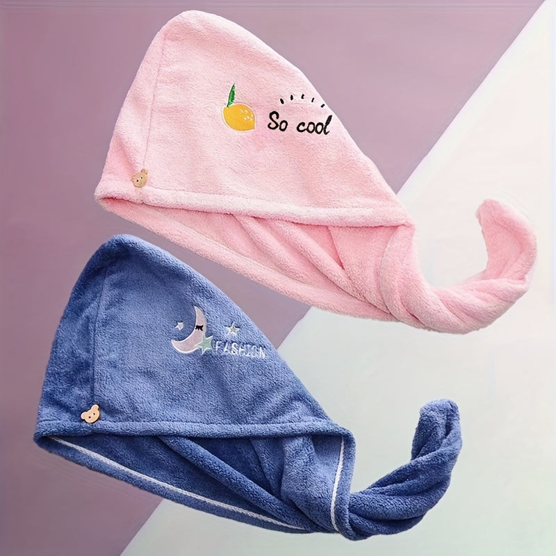 Hair Towel Quick Drying Embroidery Microfiber for Women and Men