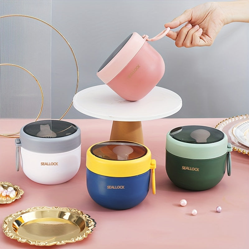 20oz Leak-Proof Plastic Oatmeal and Yogurt Storage Containers with Lids and Spoon