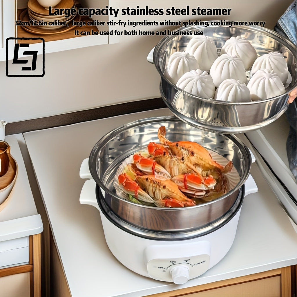 Электроготовка с тремя слоями длиной 32 см с нержавеющими паровыми корзинами для дома, автодома, офиса