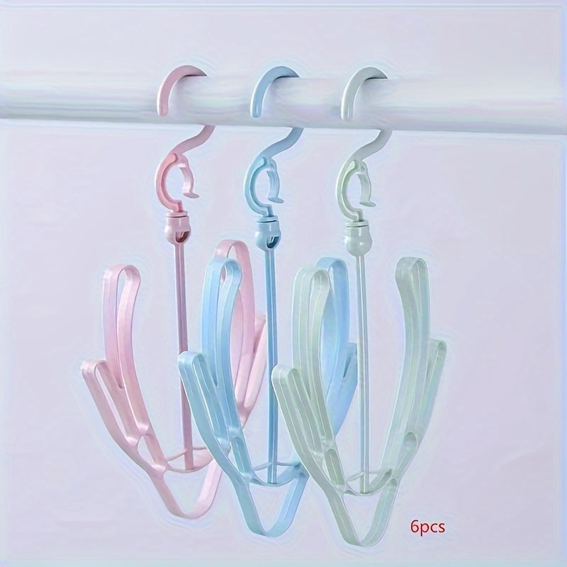 Juego de estantes de plástico con doble gancho para secar zapatos 1 3 6 piezas Organizador de calzado Balcón Lavandería