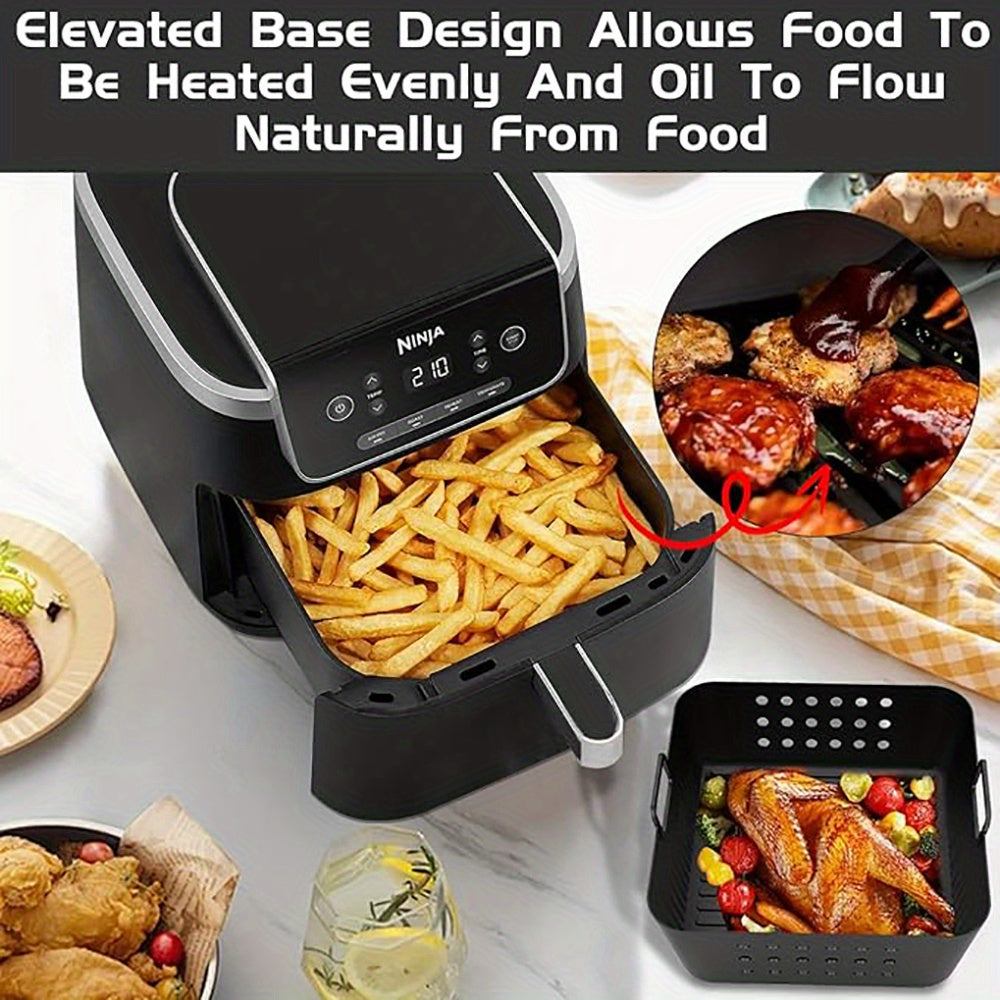 Kvadrat Silikonli Havo Qovurish Panjarasi Takrorlanuvchi Savat Philips va COSORI uchun 1 dona