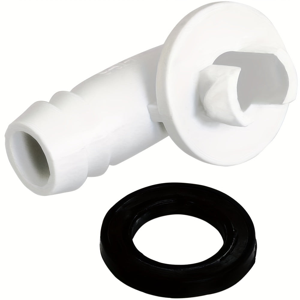15mm bükme adapteri, kauchuk halqa bilan, Mini-Split va oynali konditsioner drenaj uchun