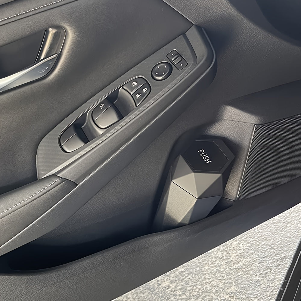 Car Interior Storage Trash Bin Black Compact Car Trash Can Organizer