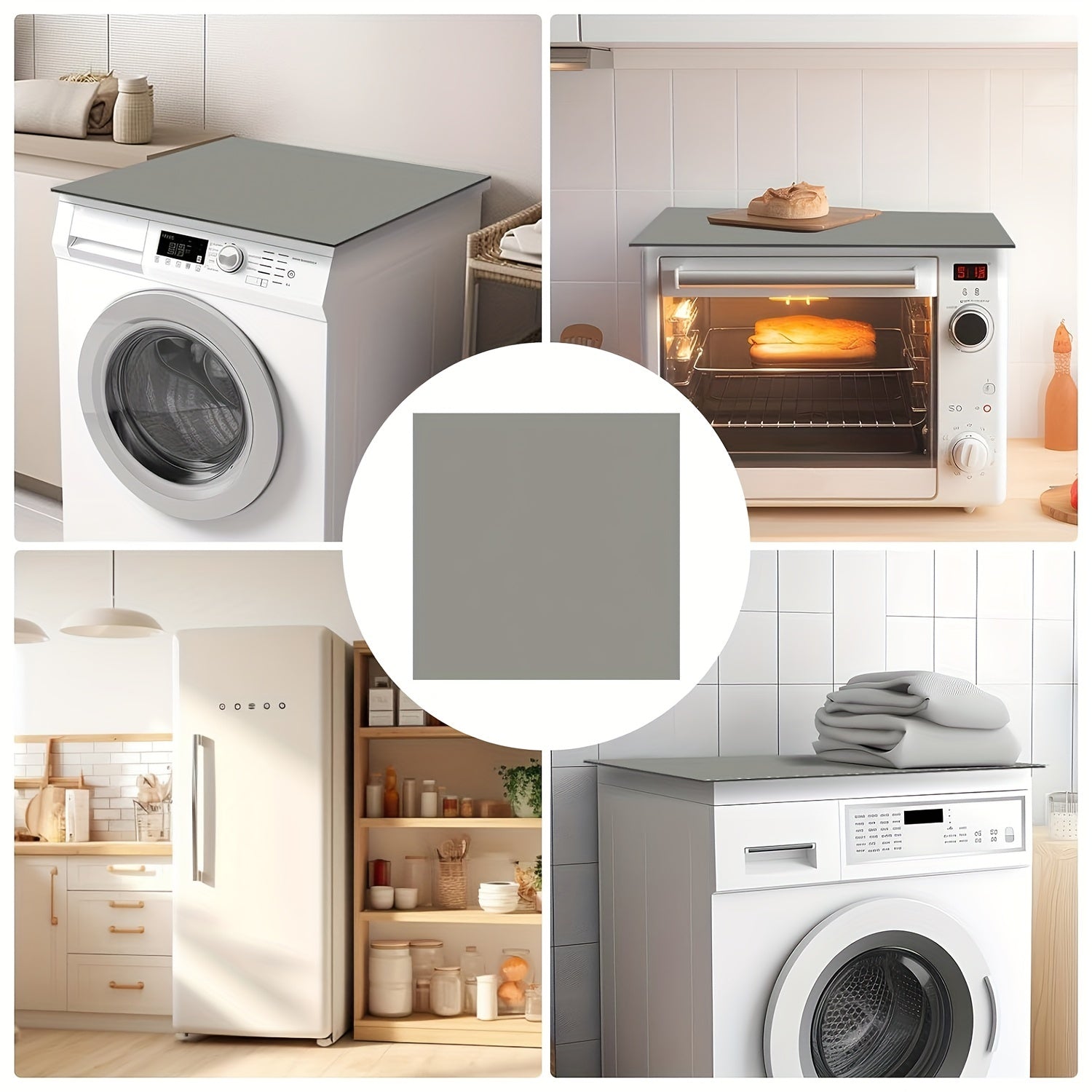 Diatomaceous Washer Dryer Top Protector Mat Non-Slip Absorbent