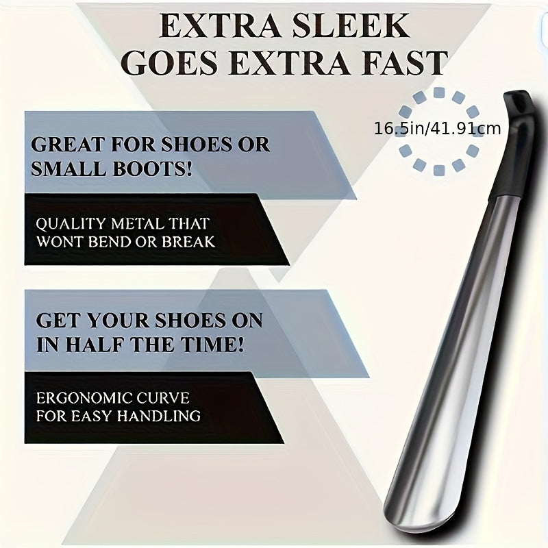 Stainless Steel Shoe Horn Long Handle for Seniors and Mobility Aid
