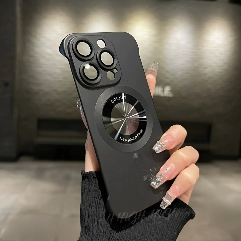 Ultra-Thin Frosted Phone Case with Built-In Lens Protection for iPhone 12 to 16 Pro Max