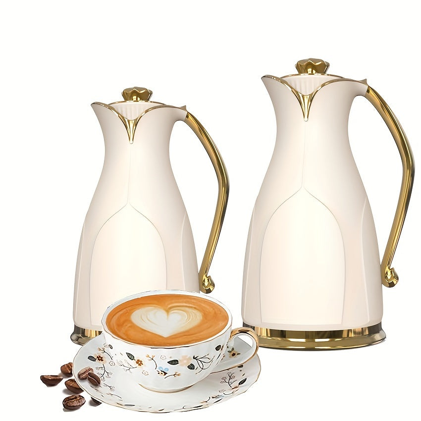 Thermal Coffee Carafe Set Double Walled Vacuum Insulation 1L and 0.7L