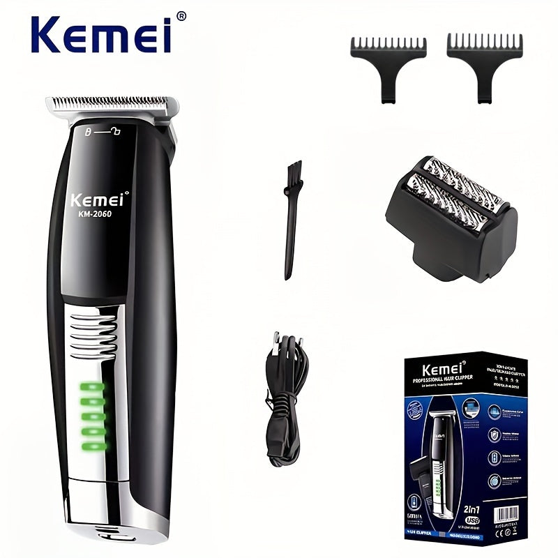 2in1 Cordless Electric Hair Trimmer USB Charging Low Noise