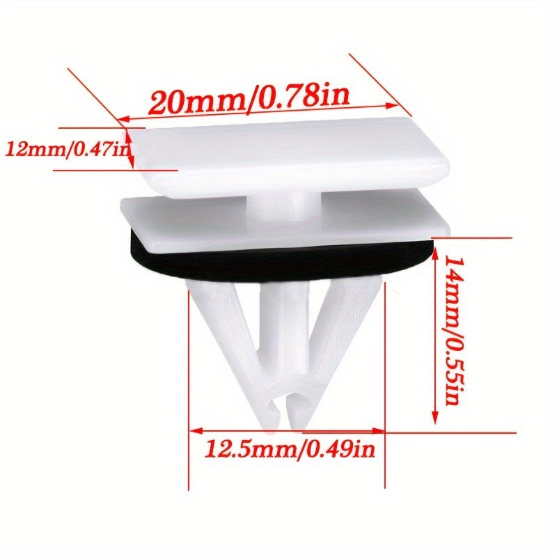 20pcs Plastic Car Rocker Panel Molding Clips Replacement Fasteners
