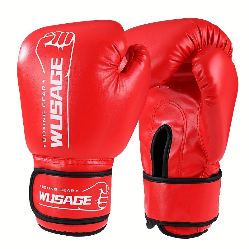Boxing Gloves for Men Women Muay Thai Kickboxing MMA Sparring Heavy Bag PU Material