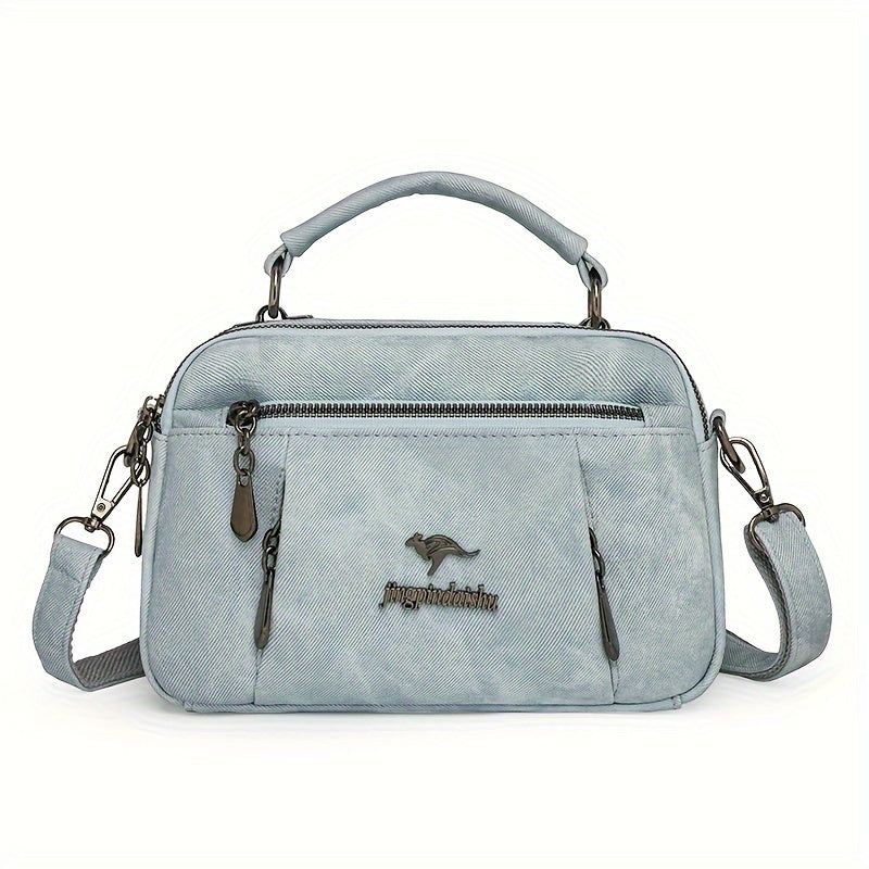 Turli ranglarda, ajratiladigan tasma bilan sintetik charm xochli sumka, ish yoki sovg'a berish uchun ideal.