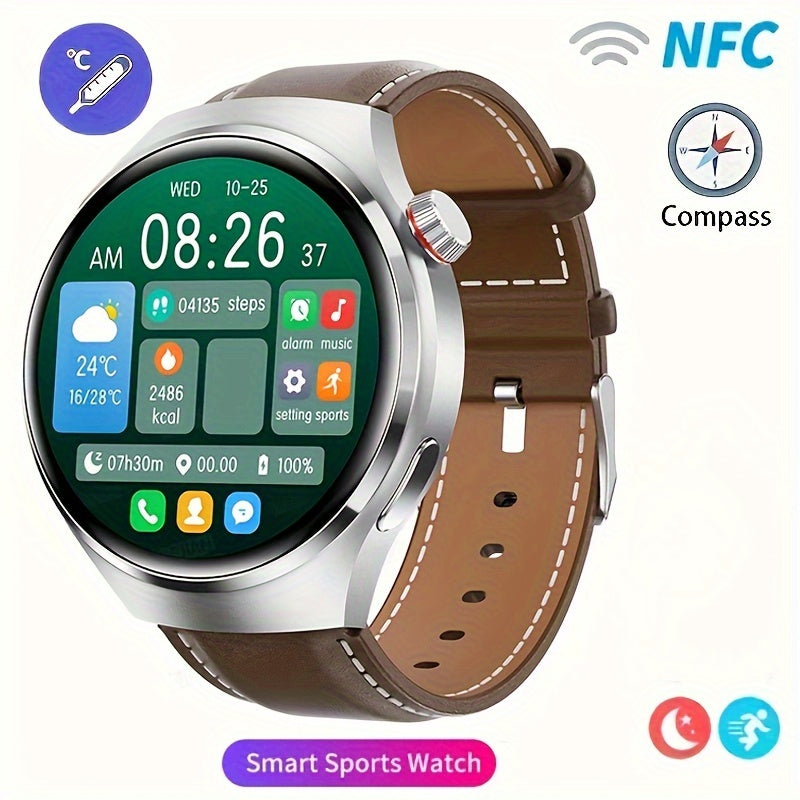 Men's Smart Watch 4 PRO 1.53-Inch AMOLED Display Wireless Call Multi Sport