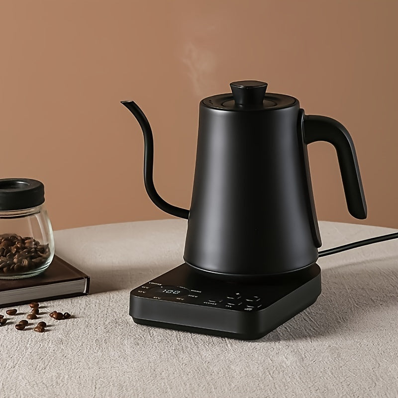 Electric Kettle 1L Stainless Steel Gooseneck for Pour Over Coffee Tea Black