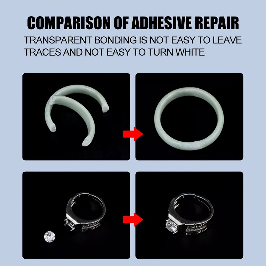 Semi-Fluid Jewelry Adhesive for Gemstones Plastic Metal Glass Repair