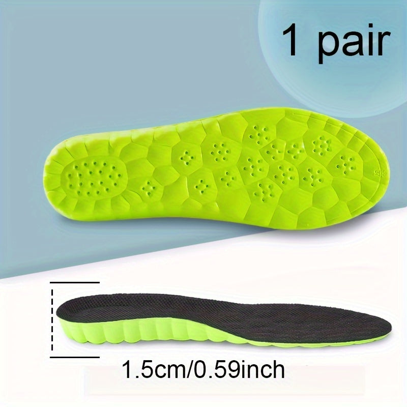 Unisex Height Increasing Insoles Shock-Absorbing Anti-Slip PU for Men Women